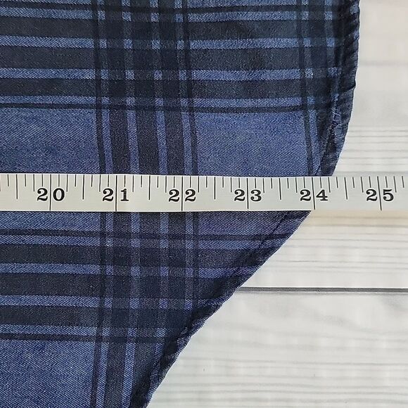Adam Levine blue plaid button-down shirt Women's Size L - Picture 10 of 10